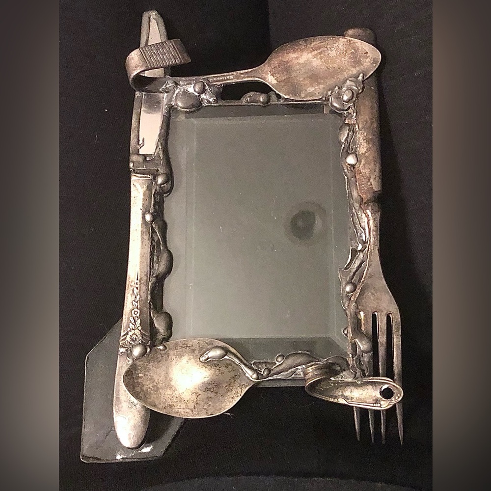 Picture Frame Flatware made of vintage Silver Artisan-Welded Fireworks Seattle